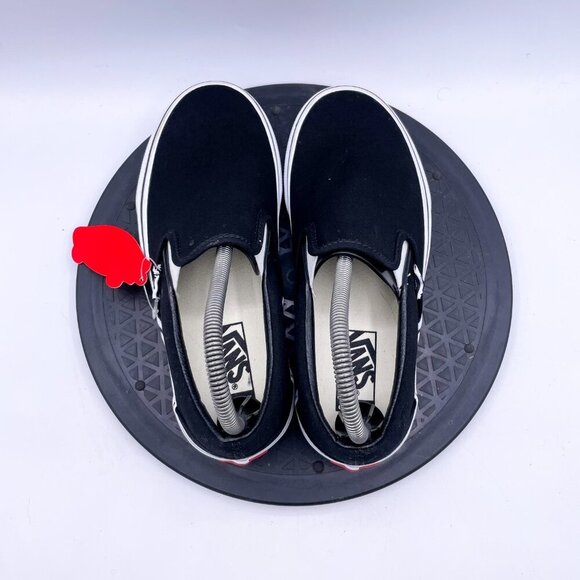 Vans Classic Slip-On Black Flame Skate Sneakers Shoes Size Mens 6w W 7.5W - Picture 8 of 9